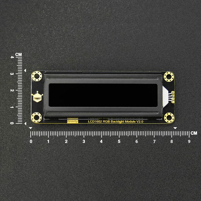 Gravity: I2C 16x2 Arduino LCD with RGB Font Display (Black) by DFRobot - The Pi Hut