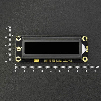 Gravity: I2C 16x2 Arduino LCD with RGB Font Display (Black) by DFRobot - The Pi Hut