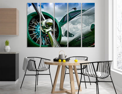 Green Plane Canvas Print #3162