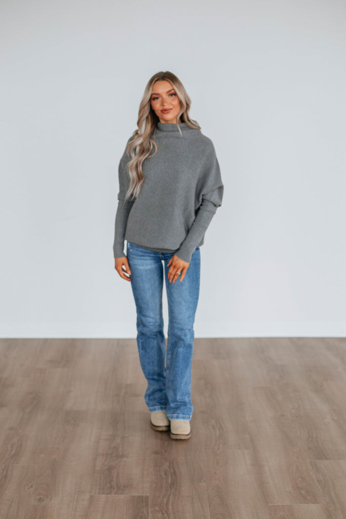 Gretchen Dolman Sweater - Grey