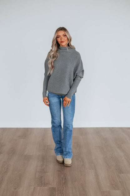 Gretchen Dolman Sweater - Grey