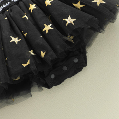 HAPPY NEW YEAR Stars Romper Dress