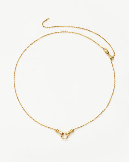 Harris Reed In Good Hands Mini Pendant Slider Necklace | 18ct Gold Plated/Cubic Zirconia & Black Onyx Necklaces Missoma