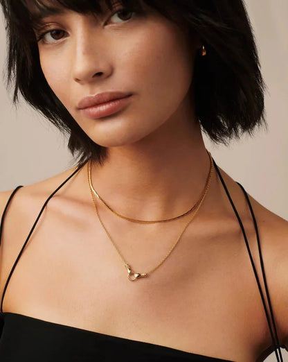 Harris Reed In Good Hands Mini Pendant Slider Necklace | 18k Gold Plated/Cubic Zirconia & Black Onyx Necklaces Missoma