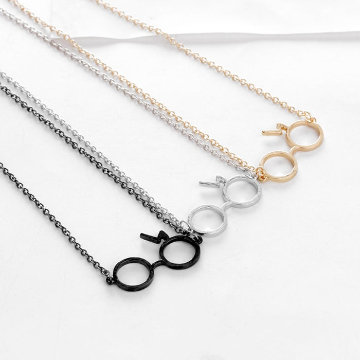 Harry Potter Lightning Scar Glasses Necklaces For Women