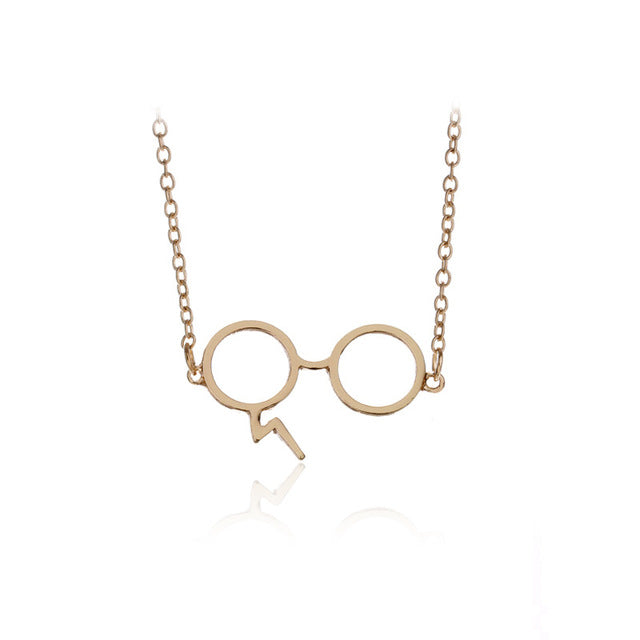 Harry Potter Lightning Scar Glasses Necklaces For Women