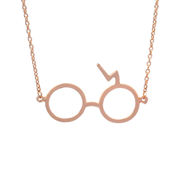 Harry Potter Lightning Scar Glasses Necklaces For Women