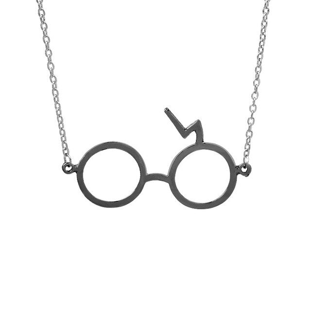 Harry Potter Lightning Scar Glasses Necklaces For Women