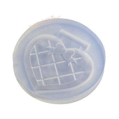 Heart Checkered Trinket Box Silicone Mold