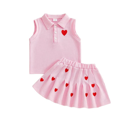 HEARTS Pleated Skirt Outfit