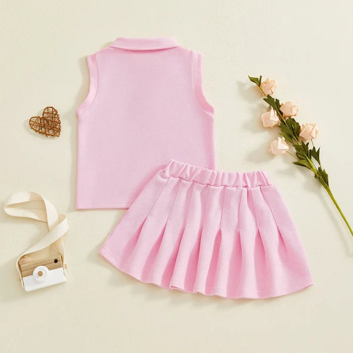 HEARTS Pleated Skirt Outfit