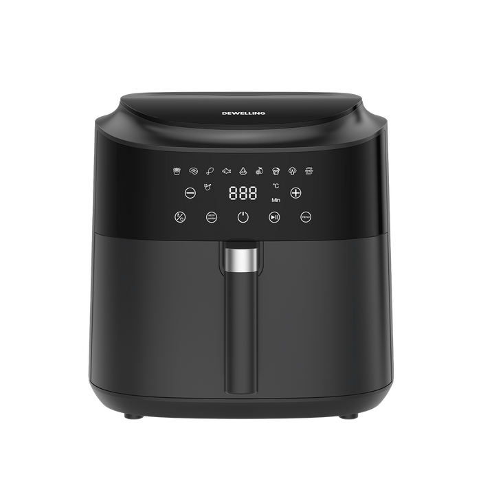 Heißluftfritteuse 9L Airfryer – 2350W XXL Air Fryer mit Fenster, 9 Programme, Shake Reminder, 40-200°C