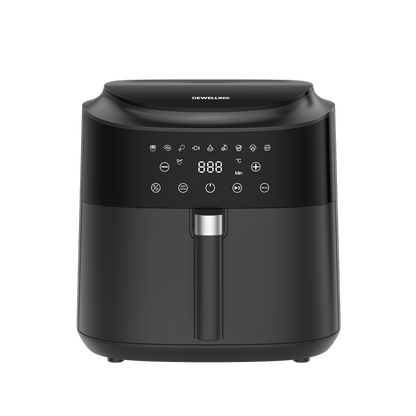 Heißluftfritteuse 9L Airfryer – 2350W XXL Air Fryer mit Fenster, 9 Programme, Shake Reminder, 40-200°C