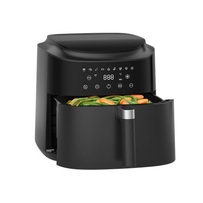 Heißluftfritteuse 9L Airfryer – 2350W XXL Air Fryer mit Fenster, 9 Programme, Shake Reminder, 40-200°C