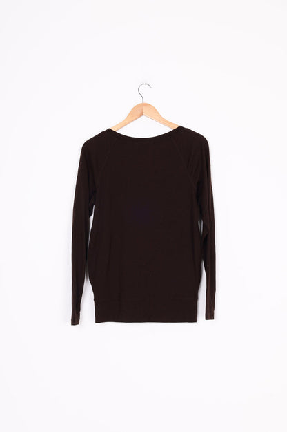 Helen Cherry Womens Brown Top Size S
