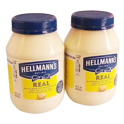 Hellman's Real Mayonnaise 2 Units / 887 ml / 30 oz is one of the favorite ingredients in the most exquisite dishes-242321 Hannah's Variety Store