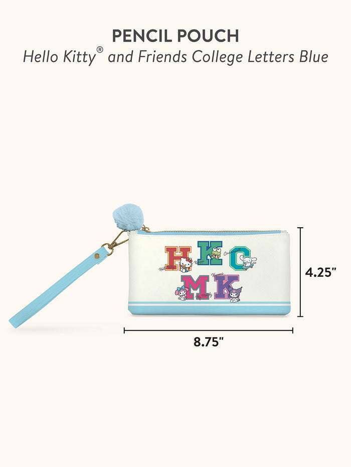 Hello Kitty and Friends x Studio Oh! College Letters Blue Pencil Pouch Stationery Studio Oh!