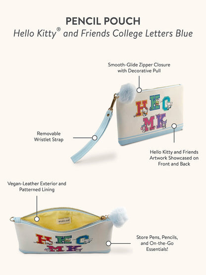 Hello Kitty and Friends x Studio Oh! College Letters Blue Pencil Pouch Stationery Studio Oh!