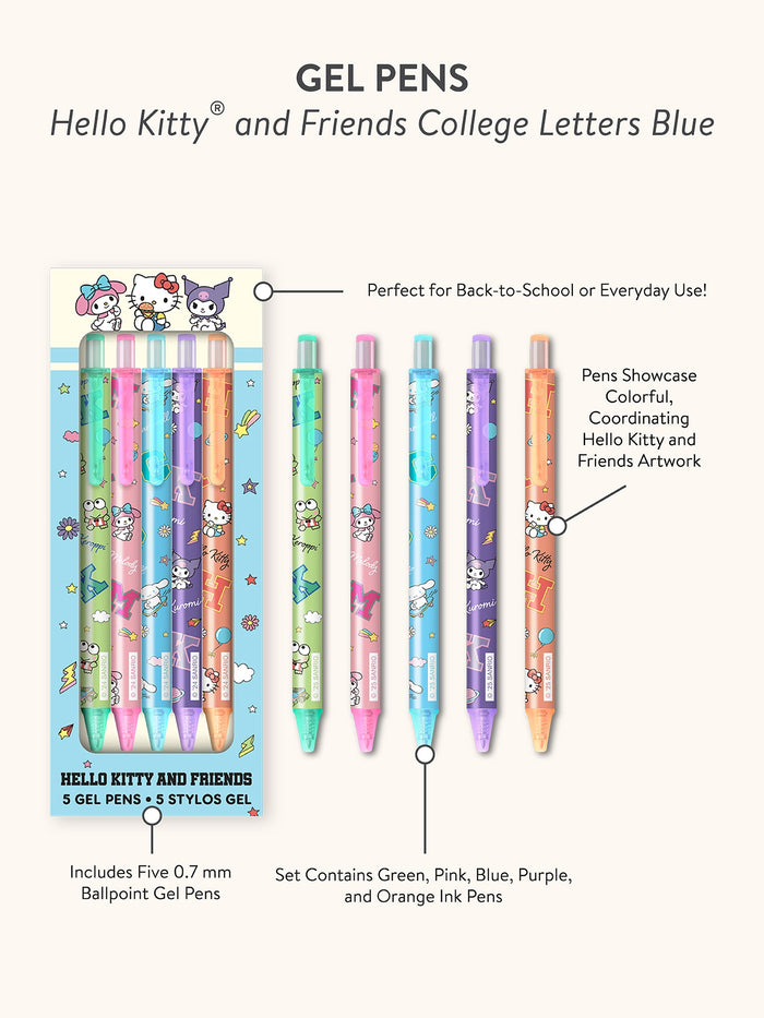 Hello Kitty and Friends x Studio Oh! College Letters Gel Pens Stationery Studio Oh!