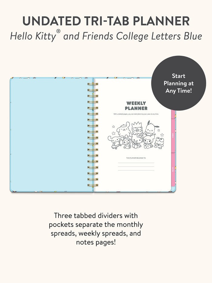 Hello Kitty and Friends x Studio Oh! College Letters Tri-Tab Planner Stationery Studio Oh!