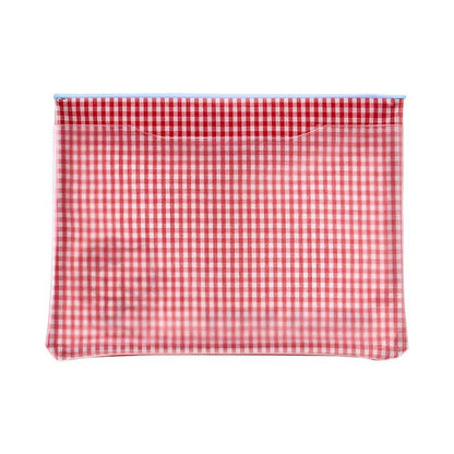 Hello Kitty Gingham Flat Pouch Stationery Japan Original