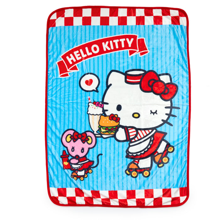 Hello Kitty Throw Blanket (Classic Carhop Series) Home Goods NAKAJIMA CORPORATION