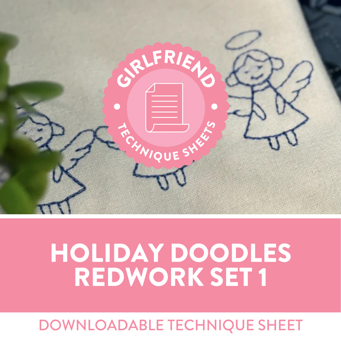Holiday Doodles Redwork Set 1 (Downloadable Machine Embroidery Designs)
