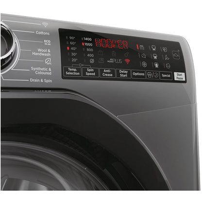 Hoover H3WPS4106TAMBR H-Wash 350 10kg 1400 Spin Front Loading Washing Machine Graphite