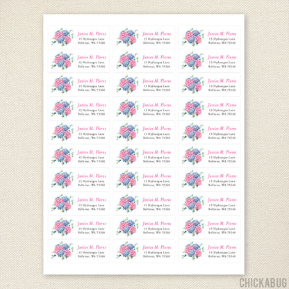 Hydrangea Bouquet Address Labels