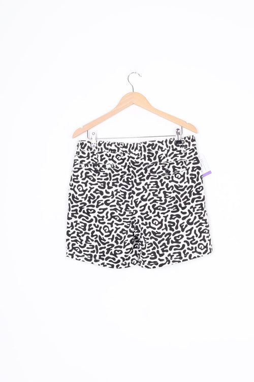 I Am Not A Human Bei Mens White Shorts Size W 30