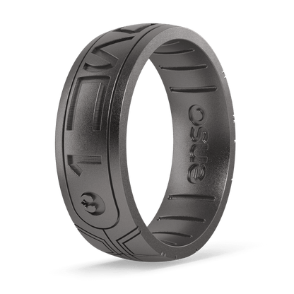 Star Wars™ Silicone Ring - I Know (Aurebesh) - Platinum