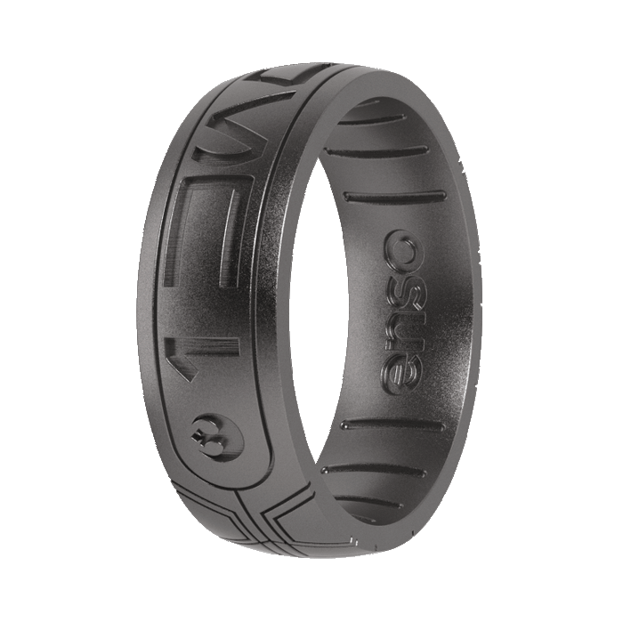 Star Wars™ Silicone Ring - I Know (Aurebesh) - Platinum