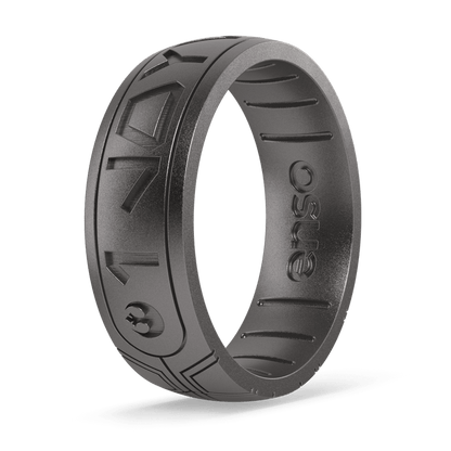 Star Wars™ Silicone Ring - I Love You (Aurebesh) - Platinum