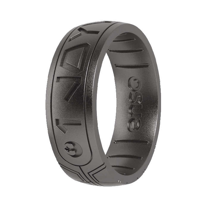 Star Wars™ Silicone Ring - I Love You (Aurebesh) - Platinum
