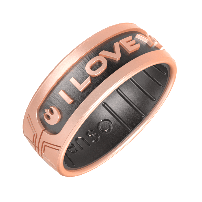 Star Wars Silicone Ring - I Love You (English) - Rose Gold/Platinum