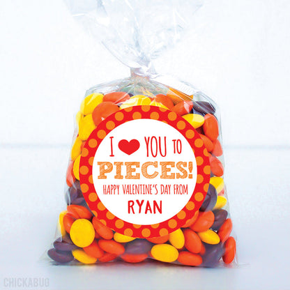 "I Love You to Pieces!" Valentine's Day Stickers