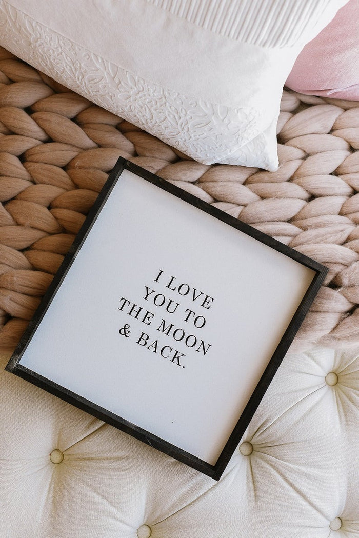 I Love You to the Moon and Back Wood Sign farmhouse decor wall hangings