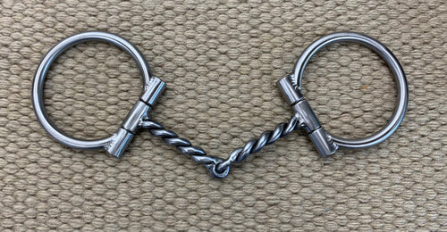 BIT - TB326 - Tom Balding D-Ring Large 7/16" Twist Snaffle