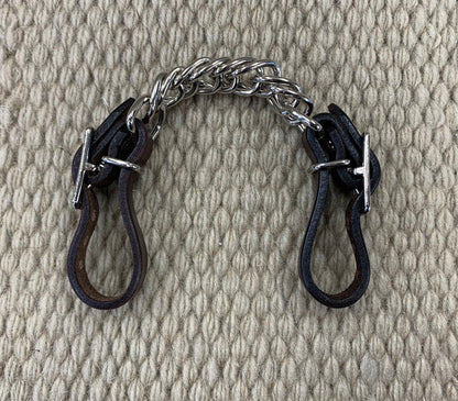 CURB STRAP - CS03 - 1/2" Flat Chain Brown