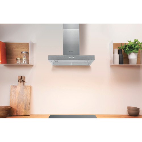 Indesit IHBS65LMX Cooker Hood Stainless Steel Stainless Steel