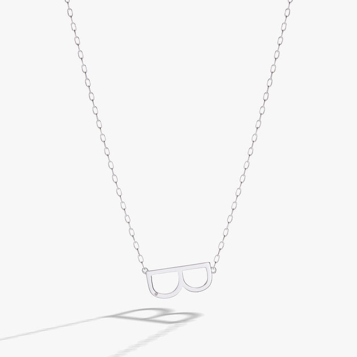 Initial B Precious Elongated Necklace