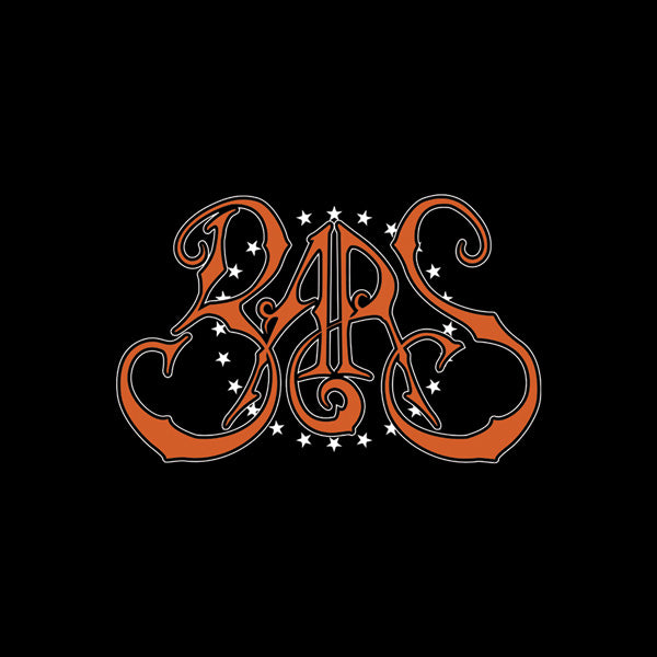 Bold, vintage orange typography spelling "Bars" on black, ringed by white stars—a design that channels punk and rock energy, ideal for a Bars album cover.