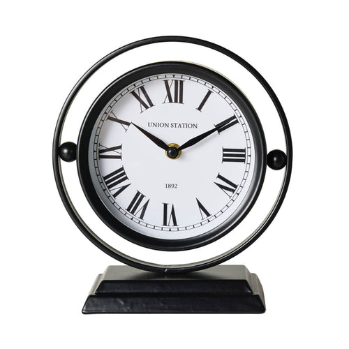 Iron Sphere Mantel Clock 20x8x22.5cm