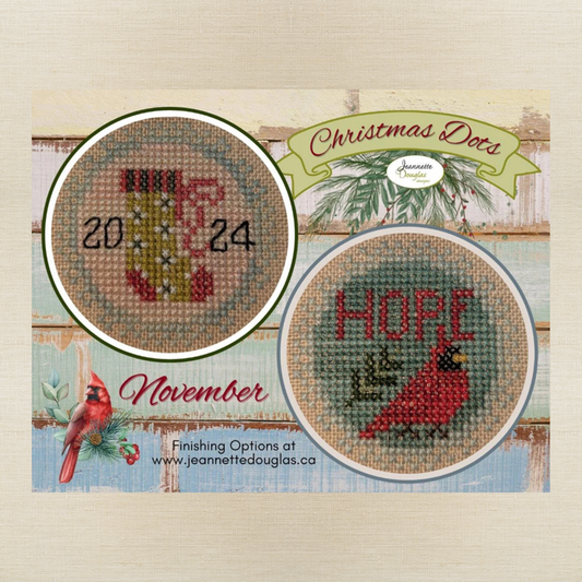 Jeannette Douglas Designs - Christmas Dots: November - Booklet Chart