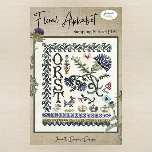 Jeannette Douglas Designs - Floral Alphabet Sampling Series: QRST - Booklet Chart