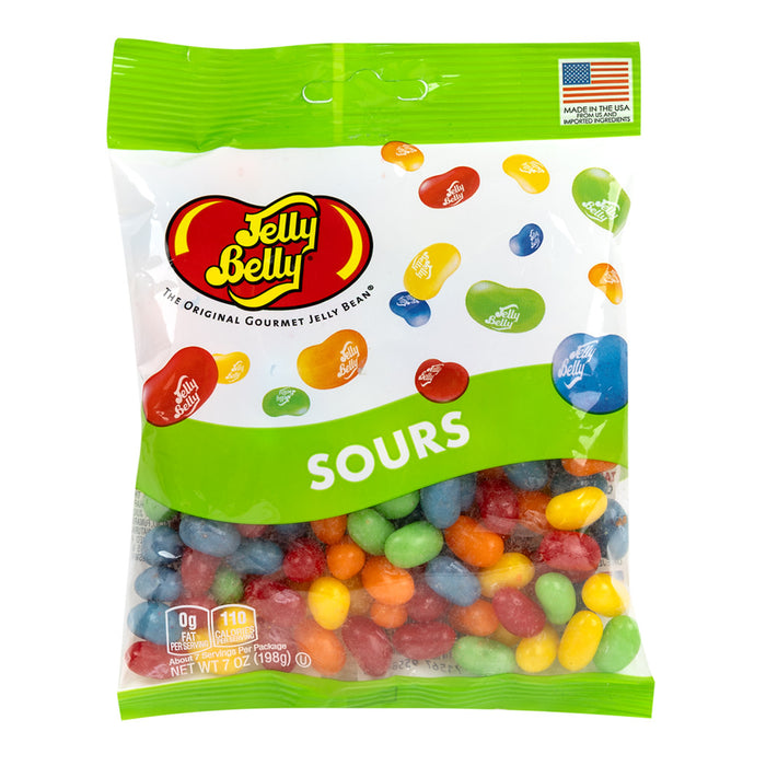 Jelly Belly Sours Mix Jelly Beans Peg Bag - 12 Count 7 OZ