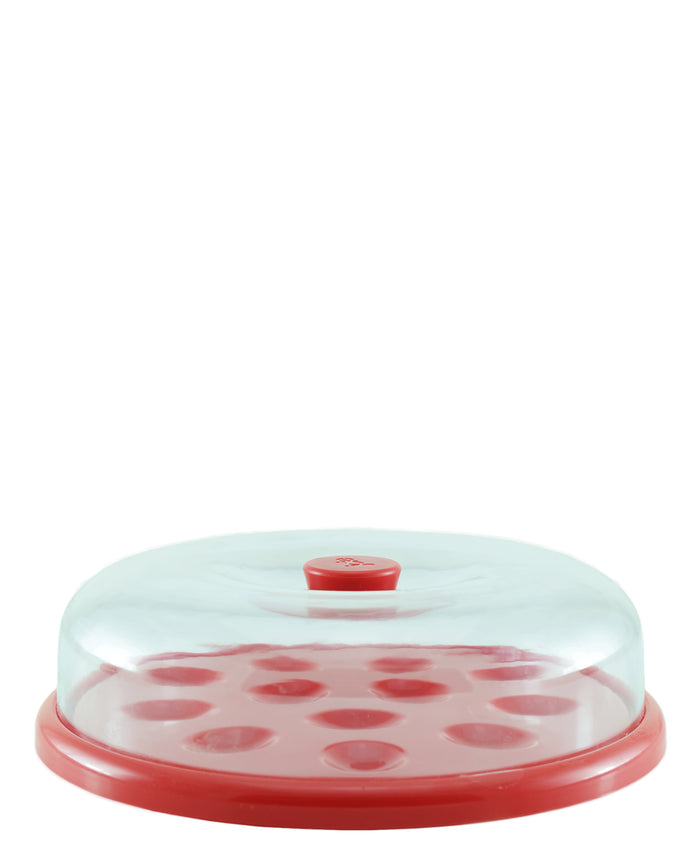 Joie Deviled Egg Platter & Cover - Red