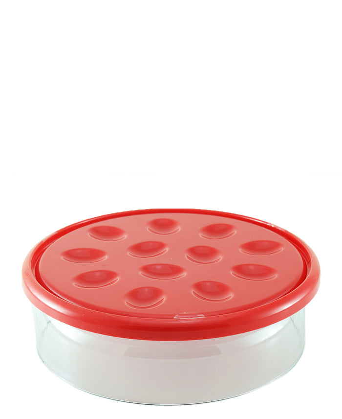 Joie Deviled Egg Platter & Cover - Red