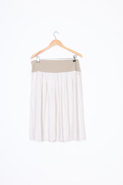 Juna Womens Beige Skirt Size 14
