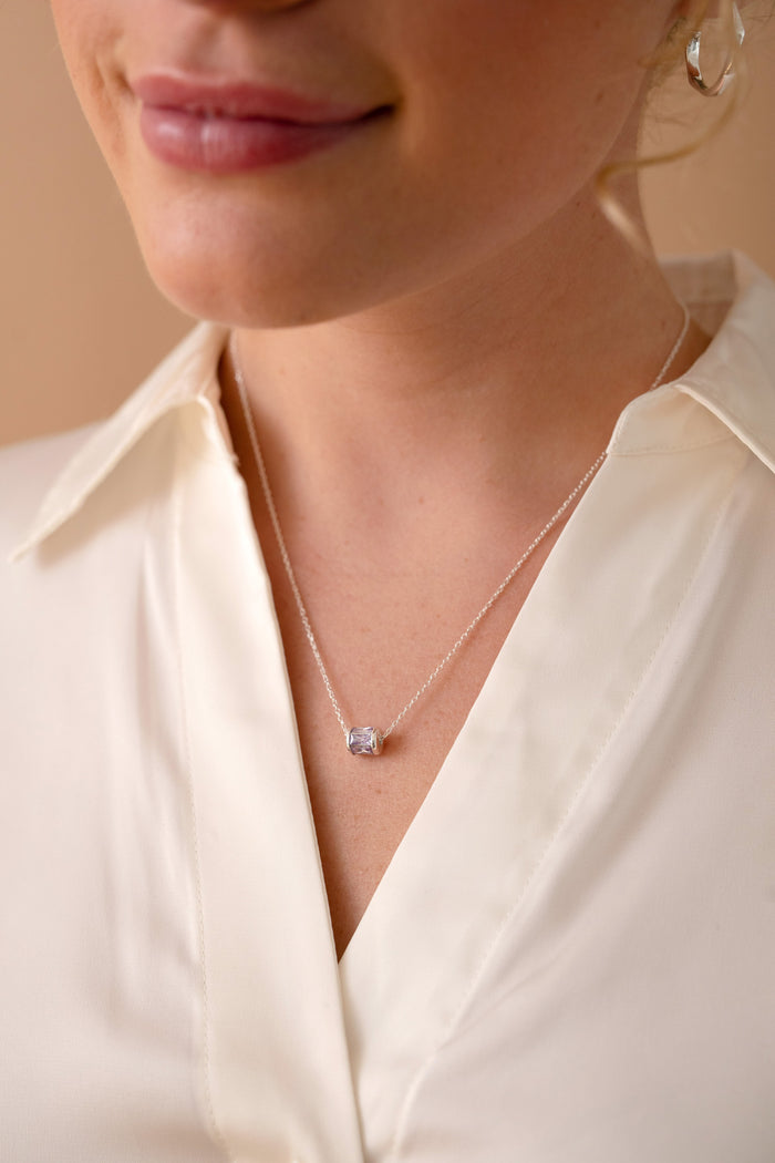 June Birthstone Precious Pendant Necklace